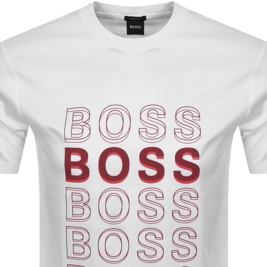 Alternative Image for ProductBOSS Crew Neck Tiburt Logo T Shirt White2